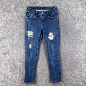 Levis Jeans Womens 6 Blue Mid Rise Skinny Denim Pants Distressed Ladies